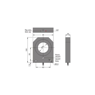Czujnik indukcyjny z otworem SIA44-CE PNP NO+NC R, SIA000153