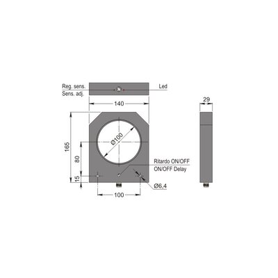 Czujnik indukcyjny z otworem SIA100-CE PNP NO+NC H R, SIA000158
