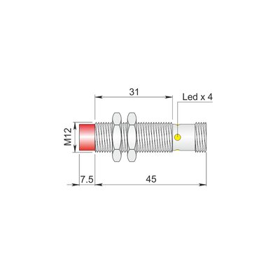 Czujnik indukcyjny SI12SM-CE4 NPN NO H S, I12000681