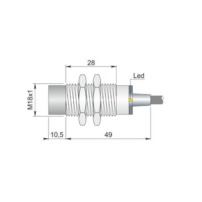 Czujnik indukcyjny SI18SS-DCE16 PNP NO+NC S, I18000563