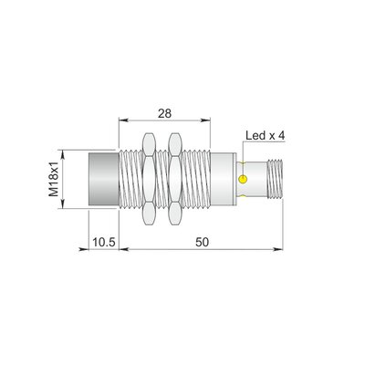 Czujnik indukcyjny SI18SS-DCE16 PNP NO+NC H S, I18000566