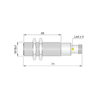 Czujnik indukcyjny SI18-C5 PNP NC H, I18000050