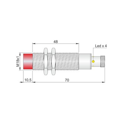 Czujnik indukcyjny SI18-CE8 PNP NO H, I18000098
