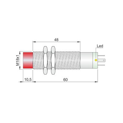 Czujnik indukcyjny SI18-CE8 PNP NO+NC K, I18000107