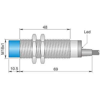 Czujnik indukcyjny, ATEX, model SI18-AE8 NC AD3 LC10, Y18000063