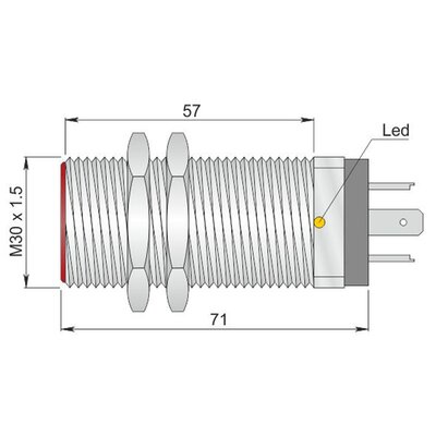 Czujnik indukcyjny SI30-C10 PNP NO K, I30000054