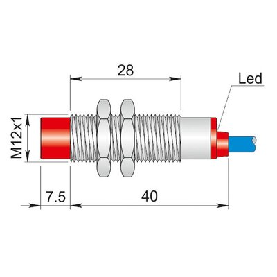 Czujnik indukcyjny Namur, ATEX, model SI12-NE4 LC10 AGD1, Y12000049