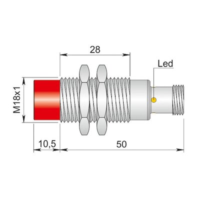 Czujnik indukcyjny Namur, ATEX, model SI18-NE8 H AGD1, Y18000047