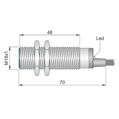 Czujnik indukcyjny, ATEX, model SI18-A5 NC AD3 LC10, Y18000059