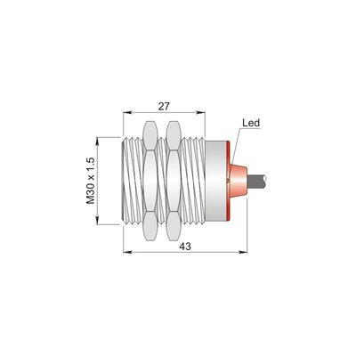 Czujnik indukcyjny SI30SM-DC15 NPN NO S, I30000446
