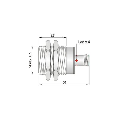 Czujnik indukcyjny SI30SM-DC15 PNP NO H S, I30000453