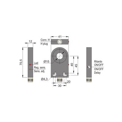 Czujnik indukcyjny z otworem SIA15-CE PNP NO+NC H R, SIA000144