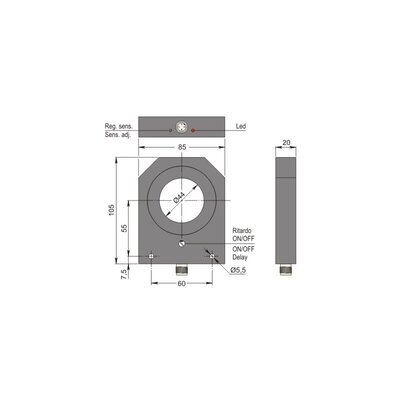 Czujnik indukcyjny z otworem SIA44-CE PNP NO+NC H R, SIA000154
