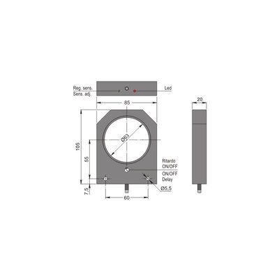 Czujnik indukcyjny z otworem SIA63-CE NPN NO+NC R, SIA000132
