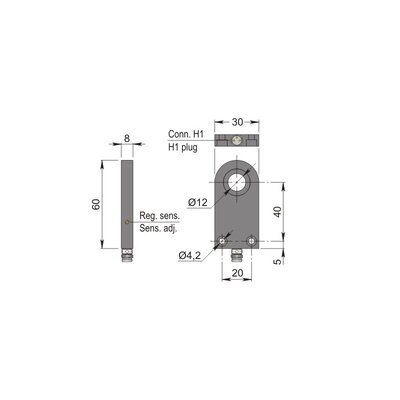 Czujnik indukcyjny z otworem SIA12-NE H1, SIA000082