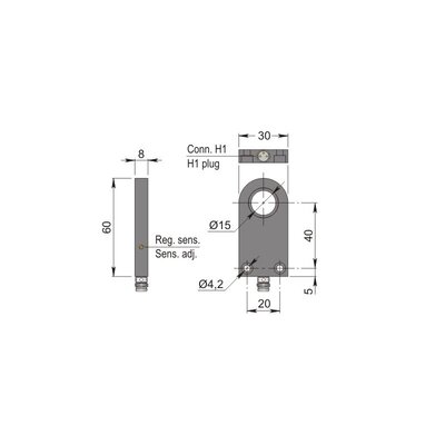 Czujnik indukcyjny z otworem SIA15-NE H1, SIA000086