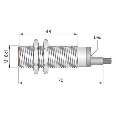 Czujnik indukcyjny, ATEX, model SI18-B5 NO AD3 LC5, Y18000091