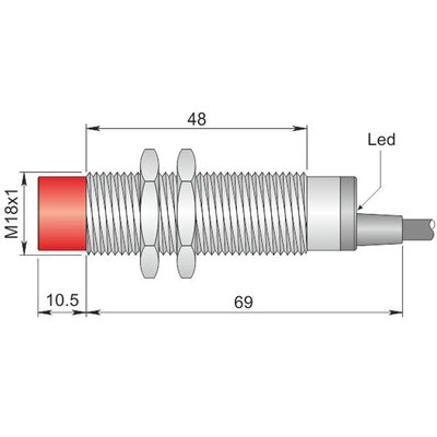 Czujnik indukcyjny, ATEX, model SI18-BE8 NO AD3 LC5, Y18000095
