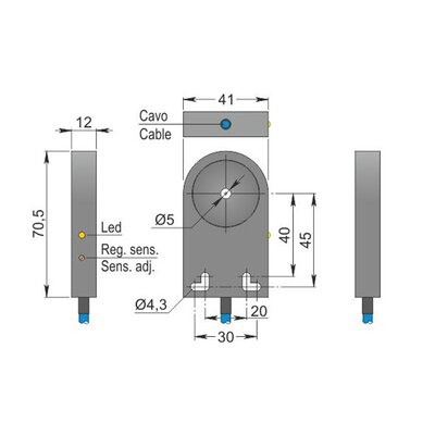 Czujnik indukcyjny Namur, z otworem, ATEX, model SIA05-NE LC10 AGD1, YIA000052