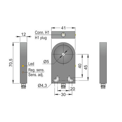 Czujnik indukcyjny Namur, z otworem, ATEX, model SIA05-NE H1 AGD1, YIA000053