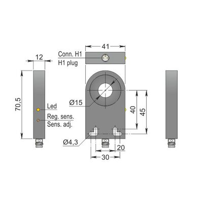Czujnik indukcyjny Namur, z otworem, ATEX, model SIA15-NE H1 AGD1, YIA000063