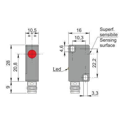 Czujnik indukcyjny Namur, ATEX, model SIP10-N2 H1 AGD1, YIP000070