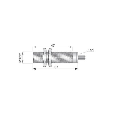 Czujnik indukcyjny z metalowym czołem SMF12-C3 NPN/PNP NC LC10, SIM000022