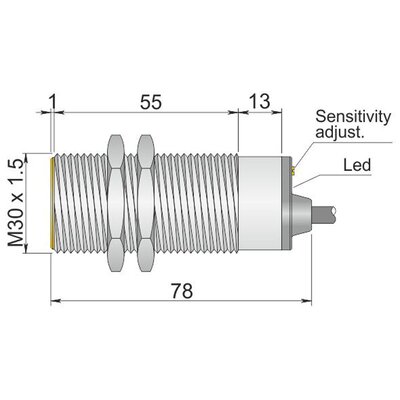 Indukcyjny czujnik ruchu CRT30-R10 LB AD3 (ATEX), YCR000002
