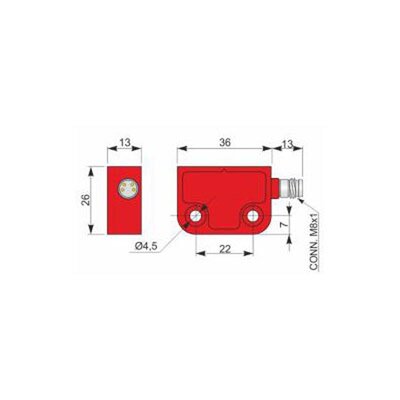 Czujnik magnetyczny bezpieczeństwa SMS36-P5 NO+NC H1 PR, QMP000027