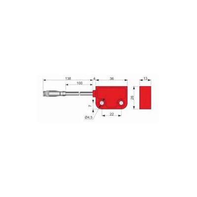 Czujnik magnetyczny bezpieczeństwa SMS36-P5 NO+NC H1C PL, QMP000030