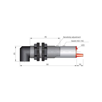 Czujnik optyczny FT18-AR-90, FT1000043