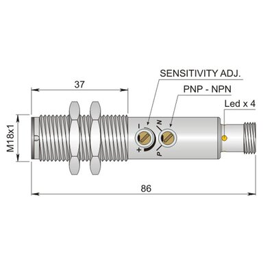Czujnik optyczny FT18SM-CR H, FT1000548