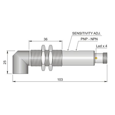 Czujnik optyczny FT18SM-CR 90 H, FT1000549