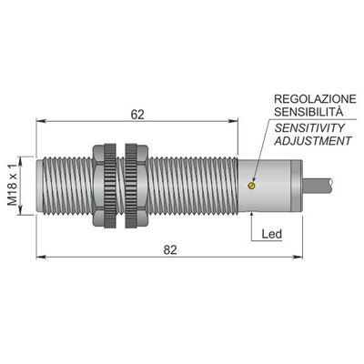 Czujnik pojemnościowy SC18SP-A5 NO AD3 LC10 (ATEX), YC8000029
