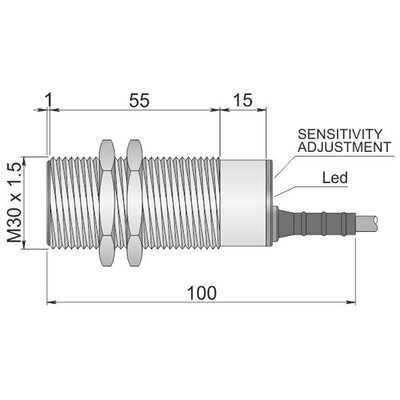 Czujnik pojemnościowy SC30SM-A20 NC AD3 LC10 (ATEX), YC3000073