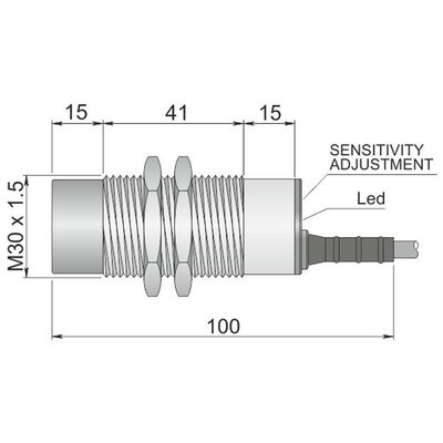 Czujnik pojemnościowy SC30SM-CE25 NPN NO+NC AD3 LC10 (ATEX), YC3000078