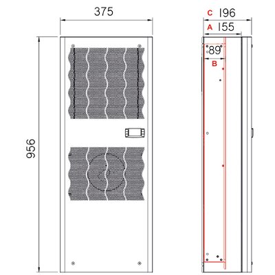 Klimatyzator ścienny 500 - 550 W CDE05A322080000 - schemat