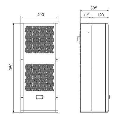 Klimatyzator ścienny 1500 - 1600 W CVE1500S208000 - schemat