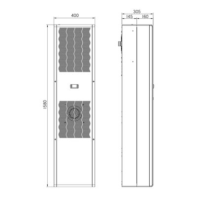 Klimatyzator ścienny 2550 - 2750 W CVE2500S208000 - schemat
