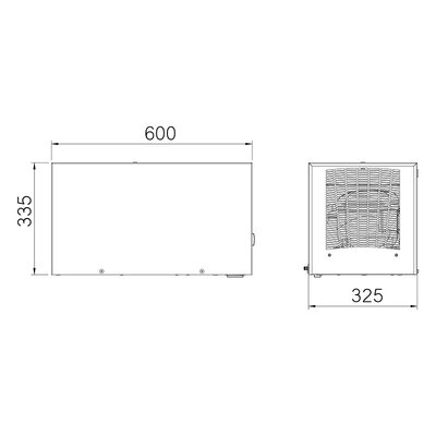 Klimatyzator dachowy 900 W ETE09012287000 - schemat