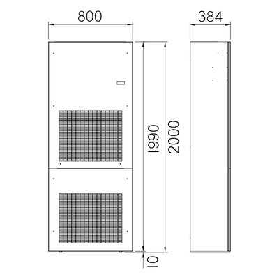 Klimatyzator ścienny 8000 W EVE80002617000 - schemat