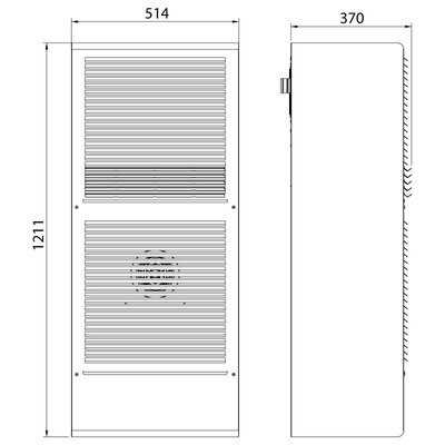 Klimatyzator ścienny 4050 W CVO40U12628000 - schemat