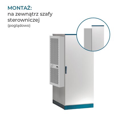Klimatyzator ścienny CDE05A322080000 - montaż na zewnątrz szafy