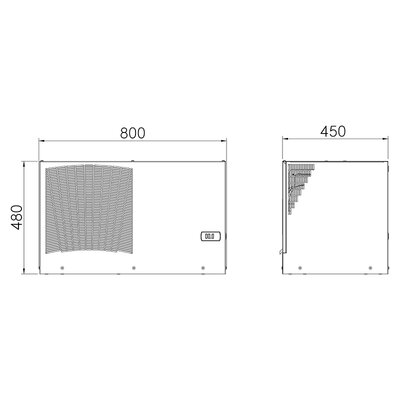 Klimatyzator dachowy 3800 W ETE41002617000 - schemat