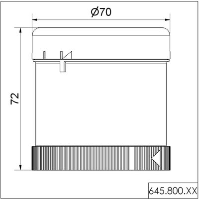 Kolumna sygnalizacyjna (moduł dźwiękowy) 230 V AC, 64580068 - schemat