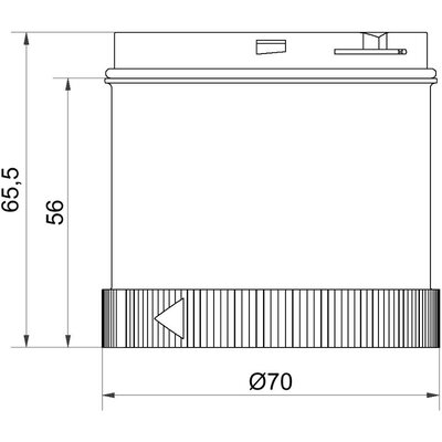 Kolumna sygnalizacyjna (moduł świetlny) 24 V DC, niebieski, 64751075 - schemat