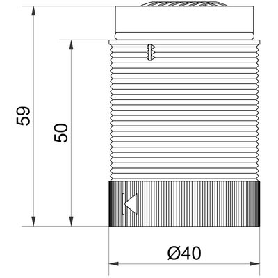 Kolumna sygnalizacyjna (moduł świetlny) 24 V AC / DC, pomarańczowy, 63431075 - schemat
