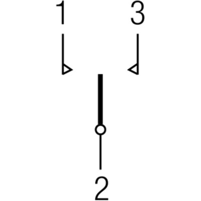 Przełącznik dwupołożeniowy z powrotem sprężyny do środka DH11.A214.FT2, 70009573 - schemat