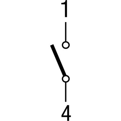 Łącznik krzywkowy 0FF-ON (1-biegunowy)  CH10.A290.EV, 70034194 - schemat
