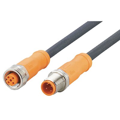 Kabel połączeniowy M12 męski/żeński, 4-pin, do wersji S.C., pomarańczowy, 2 m, łączenie kaskadowe, 81595 - zdjęcie